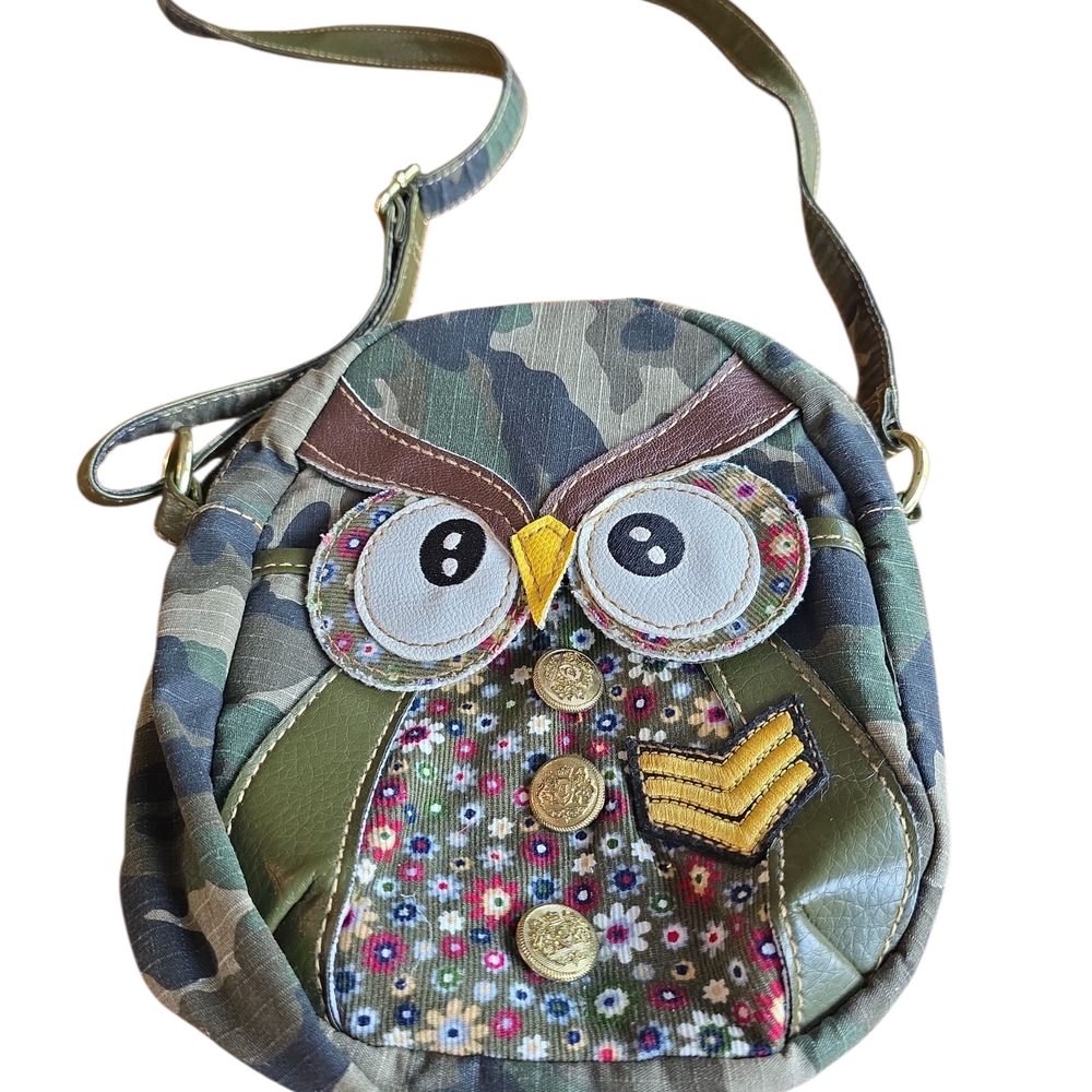 Super Cute Owl Camouflage Crossbody Messenger Bag